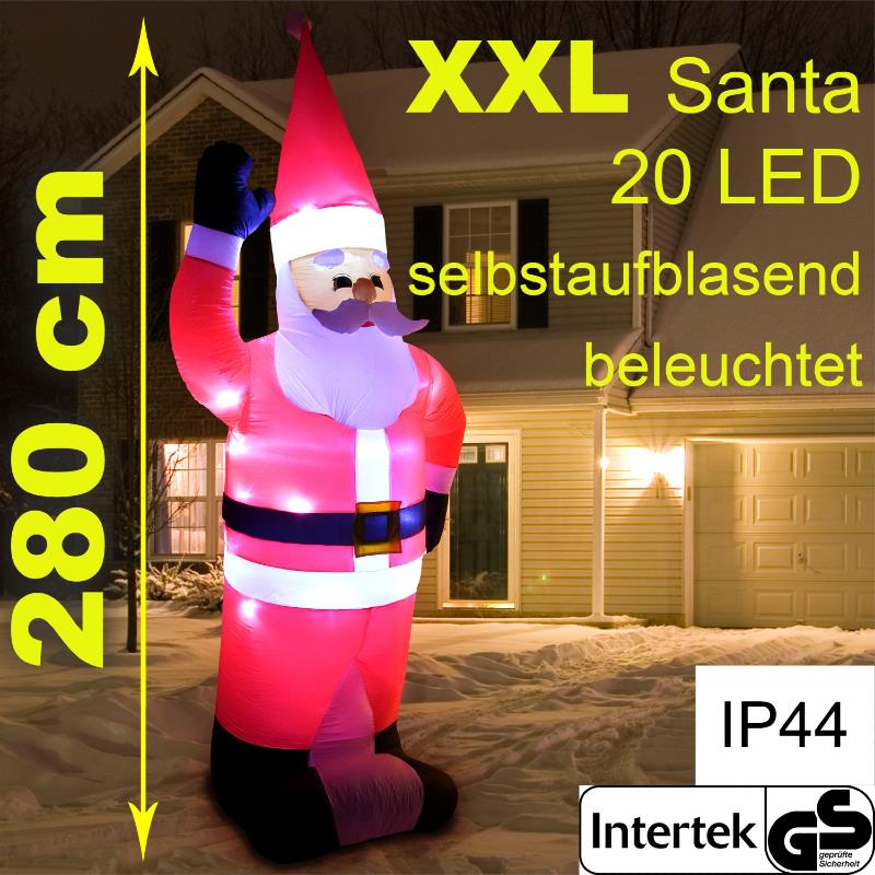 pere noel lumineux exterieur