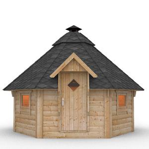 Cabane en bois grill house avec barbecue intégré