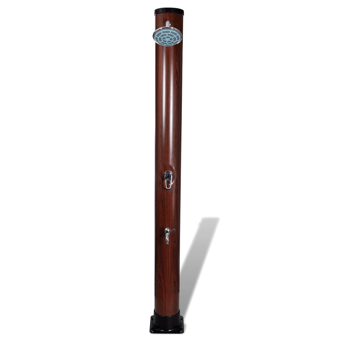 DOUCHE imitation bois solaire, eau chaude ou froide