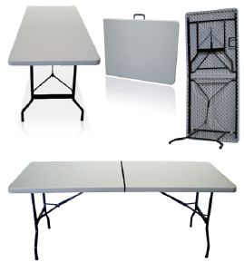TABLE PLIANTE qualit pro: metal et nylon 183 ou 240 cm