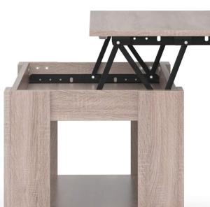 TABLE basse beige, 100 cm, plateau relevable, modèle GALION