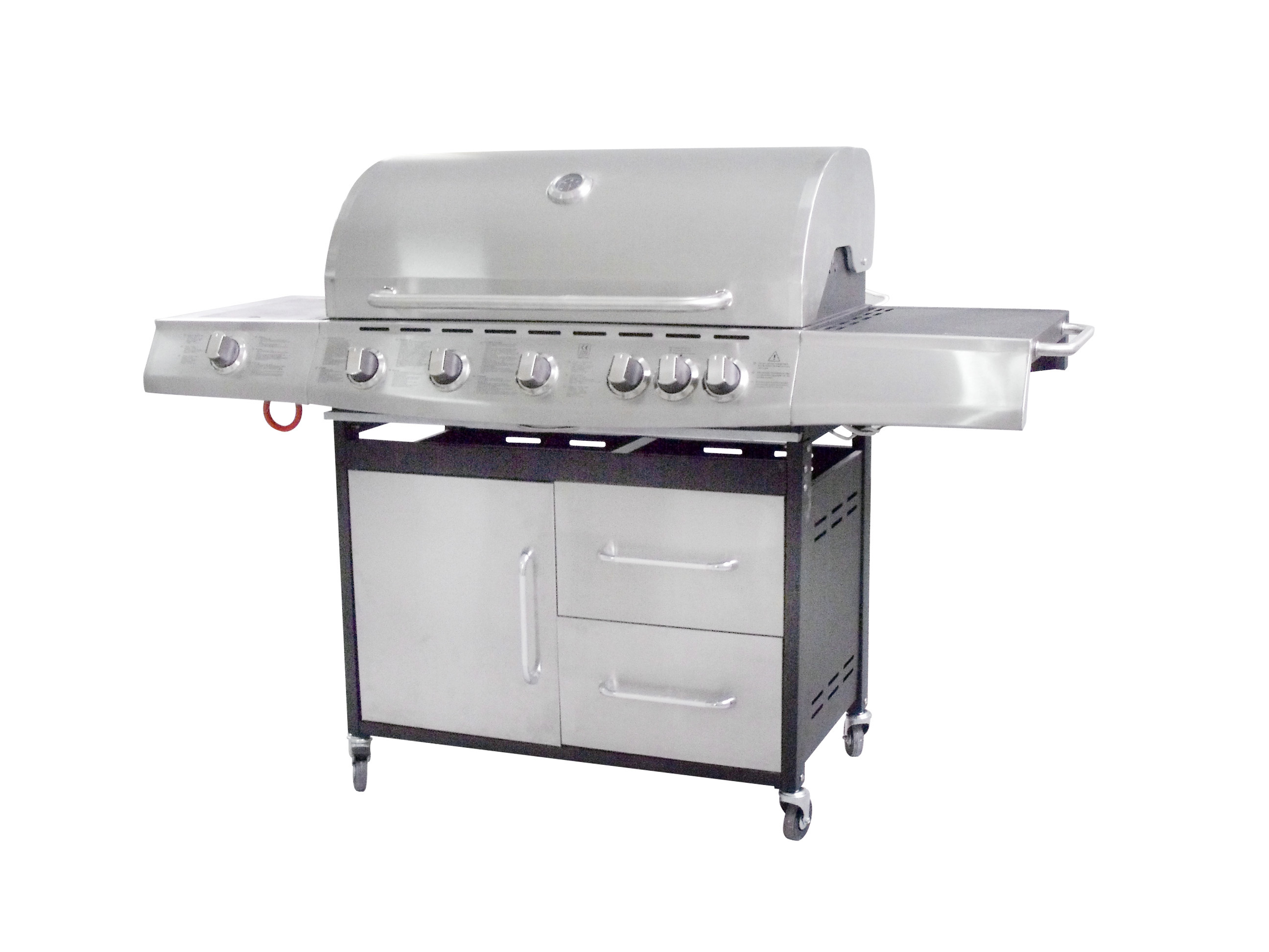 BARBECUE GAZ 7 BRULEURS PRO, en INOX + PLANCHA