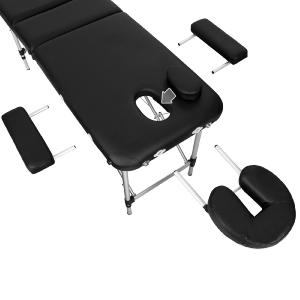 TABLE massage, aluminium, pliante, noir