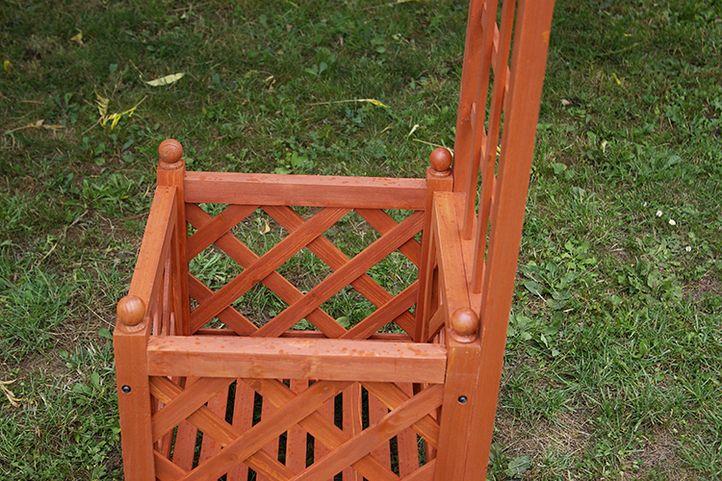 Gazebo En Bois Massif : de cercle en bois massif avec 2 bacs ? fleurs pergola en bois massif Gazebo En Bois Massif : de cercle en bois massif avec 2 bacs ? fleurs pergola en bois massif