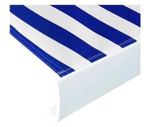 STORE BANNE coffre intégral 300 x 250 cm, motorisé, blanc, bleu