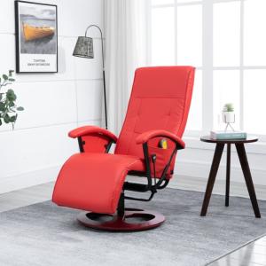FAUTEUIL de MASSAGE électrique, modèle CONDOR, rouge