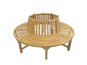 BANC de jardin circulaire, tour d'arbre teck, 220 cm