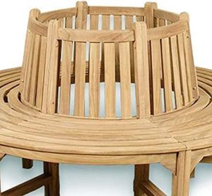 BANC de jardin tour d'arbre en teck, 180 cm