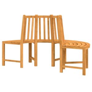 Demi Banc Circulaire Tour d’Arbre en Teck Massif, 160 cm
