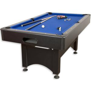 BILLARD PRO 6 Ft, Bois noir, tapis bleu