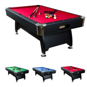 BILLARD 8Ft, Bois noir, 3 coloris de tapis