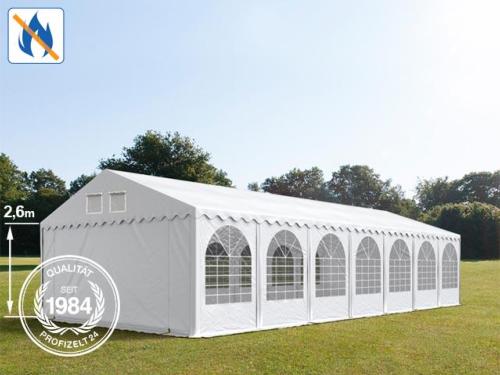CHAPITEAU PROFESSIONNEL ELITE en PVC blanc, 600 gr, ignifugé, 6x14 mètres