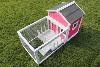 CLAPIER, CAGE Hamster, lapin,145 cm, bois massif, blanc/rose