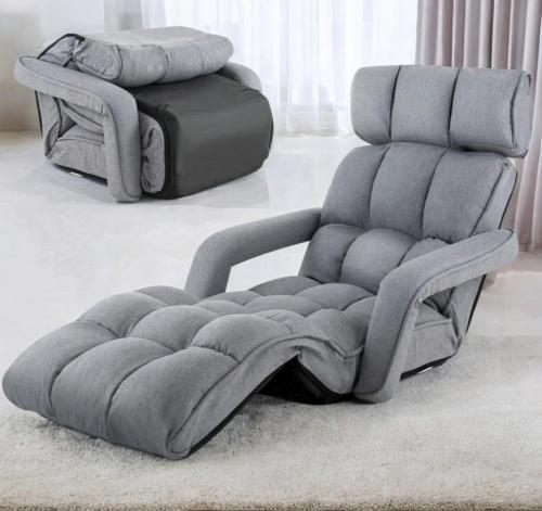 Chaise Longue Pliable Multi-Positions SOLENA – Fauteuil Inclinable Confort