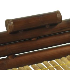 Lit XXL, 180 x 200 cm, bambou marron foncé