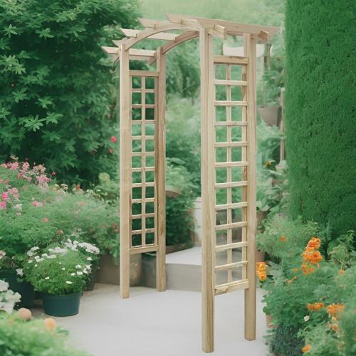 PERGOLA arche en bois, avec treillis