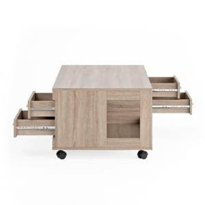 TABLE basse XXL, aspect chêne, modèle Bonn