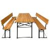 TABLE avec banc en bois pliante, style brasserie, 180 cm