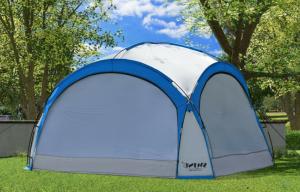 TONNELLE , tente 460 cm, éclairage led solaire, bleu