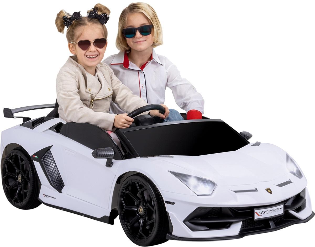 Lamborghini SIAN 90 watts voiture enfant électrique 12 volts blanche