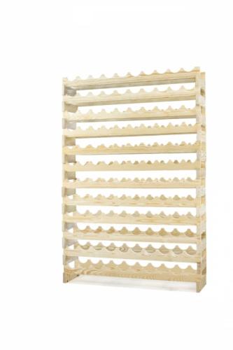 CASIER A VIN, largeur 102 cm, bois massif naturel, 120 bouteilles