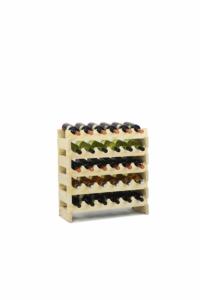 CASIER A VIN, largeur 65 cm, bois massif naturel, 30 bouteilles