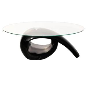 TABLE basse 115 cm, fibre de verre, noir ou blanc