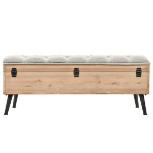 Banc, coffre de rangement bois 120 cm, vintage.