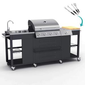 BARBECUE GAZ  INOX / MEUBLE CUISINE EXTERIEUR