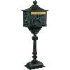 Boîte aux lettres, Antique, en fonte d'aluminium, vert