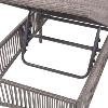 CHAISES LONGUES DUO en résine tressée, gris