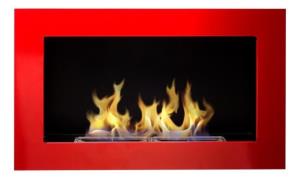 CHEMINEE ETHANOL inox, 65 cm, rouge, COLORADO