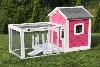 CLAPIER, CAGE Hamster, lapin,145 cm, bois massif, blanc/rose