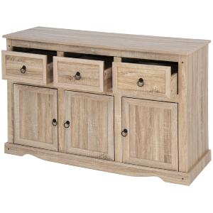 Commode bois naturel, style campagnard, 3 tiroirs