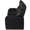 FAUTEUIL 2 places, inclinables, luxe en cuir textile, noir