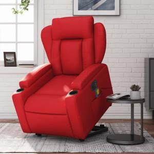 FAUTEUIL massant et chauffant, électrique en cuir rouge, modèle REDCOOL1