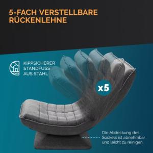 FAUTEUIL de relaxation, grand confort, gris