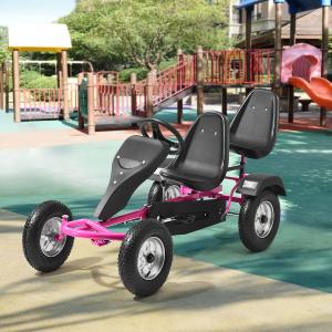 KART VOITURE à pédales 190 cm, vert ou rose