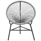 Chaise lune noir, design, résine tressée 3 coloris