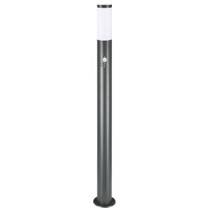 LAMPADAIRE inox anthracite, à détection automatique