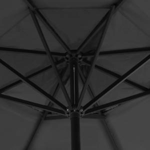 PARASOL aluminium, XXL 600 cm de diamètre, noir