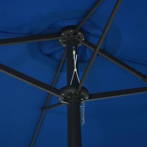 PARASOL géant Aluminium, 270 x 460 cm, bleu