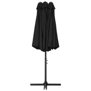 PARASOL géant Aluminium, 270 x 460 cm, noir