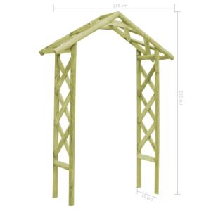 PERGOLA en bois massif 230 cm, en voute.