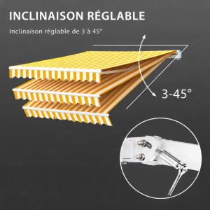 STORE BANNE 500 x 350 cm, motorisé, toile 14 coloris