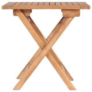 TABLE d'appoint pliante en teck massif, 45 x 45 cm