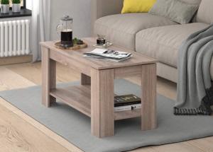 TABLE basse beige, 100 cm, plateau relevable, modèle GALION