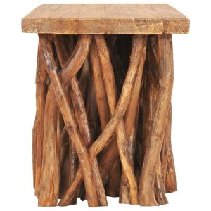 TABLE basse 100 cm, en bois massif de teck