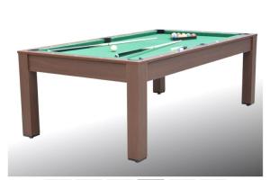 Table BILLARD/ping-pong, XXL 226 cm, marron, avec plateau salle à manger.