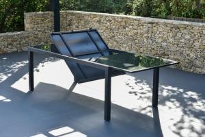 SALON de jardin ALUminium avec table extensible, 12 places